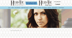 Desktop Screenshot of headtotoedayspa.com